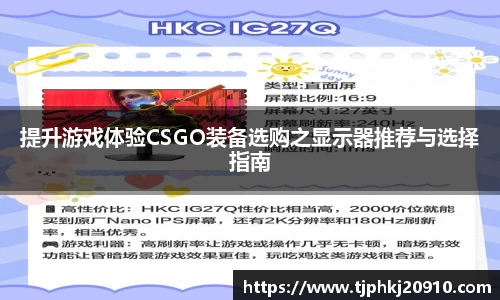 提升游戏体验CSGO装备选购之显示器推荐与选择指南