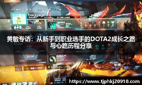 黄敏专访：从新手到职业选手的DOTA2成长之路与心路历程分享