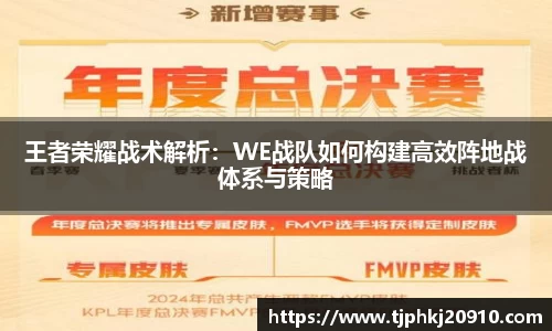 王者荣耀战术解析:WE战队如何构建高效阵地战体系与策略